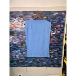 Vintage 60s Fashion Wagon Sleeveless sweatshirt Light Blue